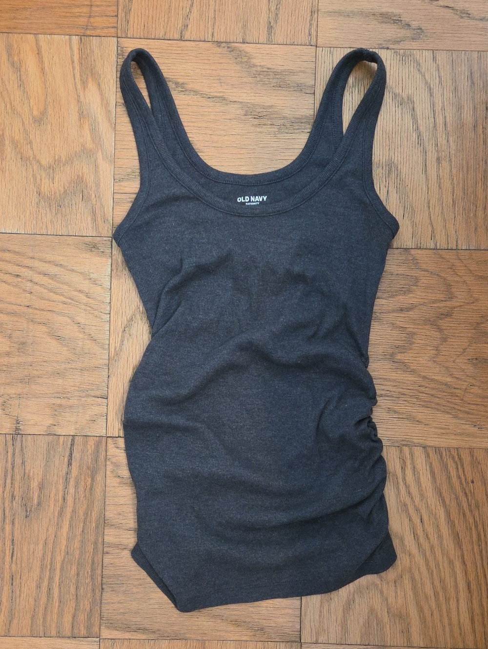 Old Navy Charcoal Scoop Neck Ribbed Tank-Maternity